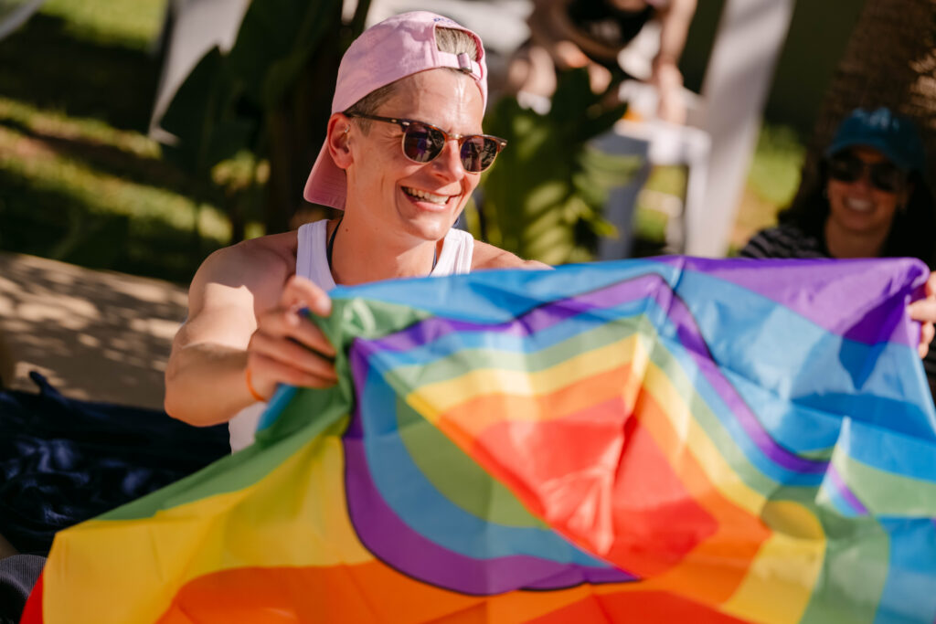 Rainbow during Velvet Ibiza festival